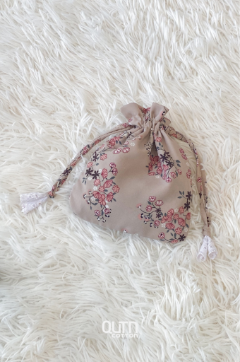 Cotton Drawstring Pouch [Dusty Rose]